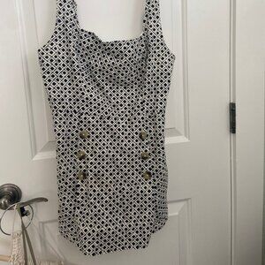 Urban Outfitters Geometric Romper size M in black and white